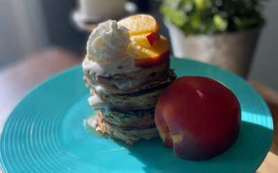 Protein-Packed Peach Pancakes