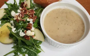 pear soup and salad
